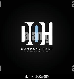 Logo lettera iniziale DOH - Logo monogramma semplice Illustrazione Vettoriale