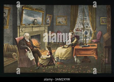 1 giugno 1900 - Four Seasons of Life: Old Age, Currier & Ives, litografia, 1868 (Credit Image: © Glasshouse/ZUMAPRESS.com) Foto Stock