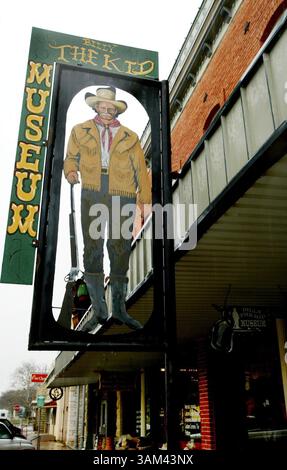 24 febbraio 2004 - Stati Uniti - KRT US NEWS STORY SLUGGED: BILLYTHEKID KRT PHOTOGRAPH DI RON JENKINS/FORT WORTH STAR-TELEGRAM (DALLAS OUT) (19 marzo) The Billy the Kid Museum di Hico, Texas. (Mvw) 2004 (immagine di credito: © Ron Jenkins/mct/ZUMAPRESS.com) Foto Stock