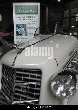 27 sett. 2005 - Stati Uniti - tra le auto presenti nella mostra permanente al National Motor Museum di Beaulieu, in Inghilterra, c'è l'attrice Marlene Dietrich's 1935 Auburn 851 speedster. L'auto di lusso è costruita in America. (Mary Ellen Botter/Dallas Morning News/KRT) (immagine di credito: © Mary Ellen Botter/mct/ZUMAPRESS.com) Foto Stock