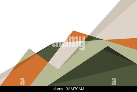 Mountain Abstract Wall Art Landscape Geometric Design Vector. Poster Modern Mountain abstract Illustrazione Vettoriale