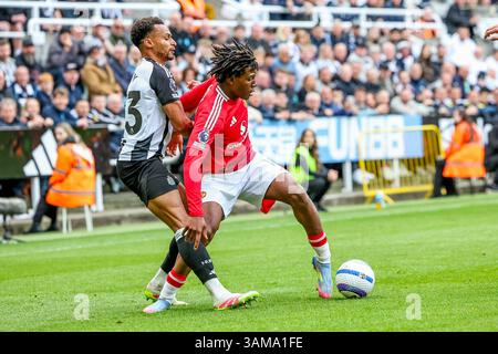 Durante la partita di Premier League Newcastle United vs Manchester United al St. James's Park, Newcastle, Regno Unito, 13 aprile 2025 (foto di Mark Cosgrove/News Images) Foto Stock