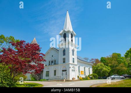 First Parish Unitarian Universalist Church al 334 First Parish Road nel centro storico di Scituate, Massachusetts ma, USA. Foto Stock