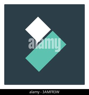 Icona Wondershare Filmora, icona ufficiale, loghi, icona, grafica vettoriale Illustrazione Vettoriale