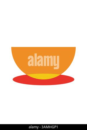 Illustrazione astratta della ciotola Illustrazione Vettoriale