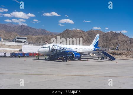 Aeroporto Kushok Bakula Rimpochee di Leh, India Foto Stock