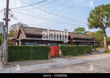 Dormitorio della vecchia prigione di Chiayi situato nella città di Chiayi, Taiwan Foto Stock