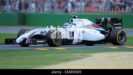 15 marzo 2014 - Melbourne, Victoria, Australia - Valtteri Bottas (fin) di Williams alla guida di una Mercedes PU106A Hybrid durante le qualifiche del terzo giorno del Gran Premio d'Australia di Formula 1 2014, Melbourne, Australia. (Immagine di credito: © Theo Karanikos/ZUMAPRESS.com) Foto Stock