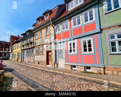 Impressionen: Fachwerkhaus, Quedlinburg (nur fuer redaktionelle Verwendung. Keine Werbung. Referenzdatenbank: http://www.360-berlin.de. © Jens Knappe. Foto Stock