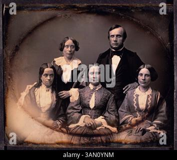 1 giugno 1900 - Ritratto di famiglia, Daguerreotype, circa 1850 (immagine di credito: © Glasshouse/ZUMAPRESS.com) Foto Stock