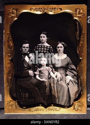 1 giugno 1900 - Ritratto di famiglia, Daguerreotype, circa 1850 (immagine di credito: © Glasshouse/ZUMAPRESS.com) Foto Stock