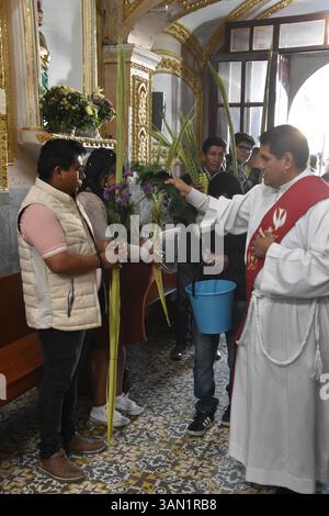 Processione della domenica delle Palme a Huejotzingo, Puebla, Messico. Foto Stock