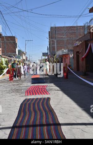 Processione della domenica delle Palme a Huejotzingo, Puebla, Messico. Foto Stock