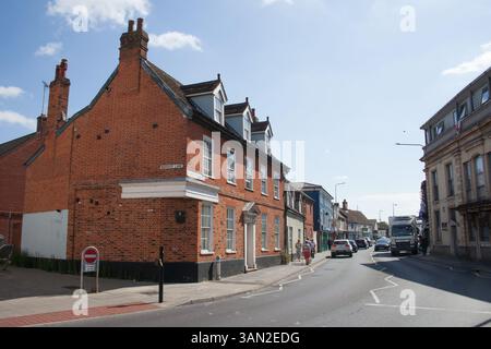 Immobili residenziali in St Matthews Street a Ipswich, Suffolk nel Regno Unito Foto Stock