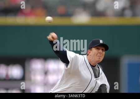 4 aprile 2008 - Detroit, mi..Detroit Tigers lanciatore Zach Miner #31 lanci in azione venerdì pomeriggio a Comerica Park, Detroit, Michigan...i Chicago White Sox hanno sconfitto Detroit 8-5 ..Photo Â© Steve King / CSM. (Immagine di credito: © Steve King/Cal Sport Media) Foto Stock