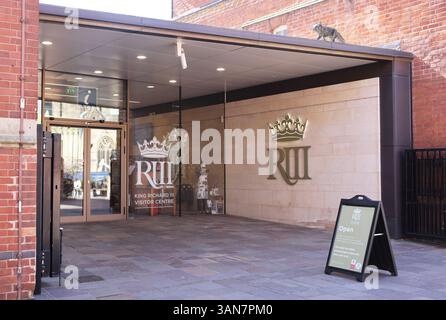 Centro visitatori Re Riccardo III presso la Cattedrale, a Leicester, Regno Unito Foto Stock