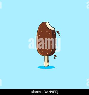 Illustrazione vettoriale delle noci di cioccolato alla vaniglia Illustrazione Vettoriale