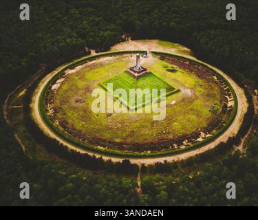 Vista aerea della Piramide di Austerlitz, Paesi Bassi. Foto Stock