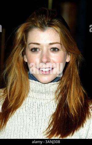 8 gennaio 2004 - Londra, Gran Bretagna - 000510.ALYSON HANNIGAN. ''WHEN HARRY MET SALLY'' PHOTOCALL.-THEATER ROYAL, LONDRA.1/8/2004. GEORGE DENT/ linkUK/ 2004.K34811.(immagine di credito: © Globe Photos/ZUMAPRESS.com) Foto Stock