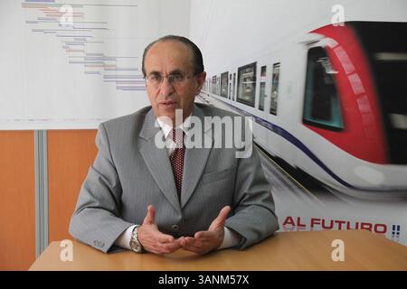 23 giugno 2011 - Quito, Pichincha, Ecuador - Quito Ecuador.23/06/2011.Entrevista Edgar Jacome, sobre la construcciondel metro en quito./Alfredo Lagla (immagine di credito: © El Comercio/GDA/ZUMAPRESS.com) Foto Stock