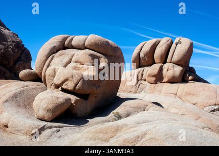 Formazioni rocciose, Joshua Tree National Park, California, Stati Uniti Foto Stock
