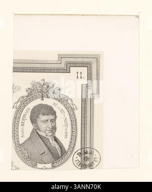 Litografia stampata dalla collezione Boyer raffigurante Amable Bertrand, nato nel 1777 e morto nel 1849. Foto Stock