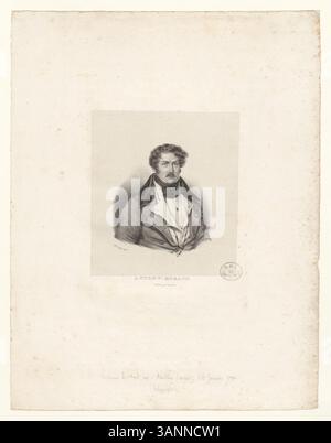 Litografia stampata dalla collezione Boyer raffigurante Antony-Béraud, una figura storica francese. Foto Stock
