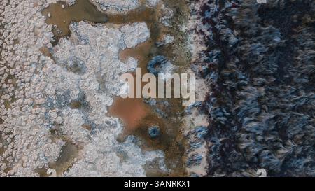 Vista aerea di Thrombolites Clifton, Australia Occidentale, Australia. Foto Stock