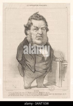 Litografia della collezione Boyer intitolata "Les représentans représentés", creata da Honoré Daumier (1808-1879). Foto Stock