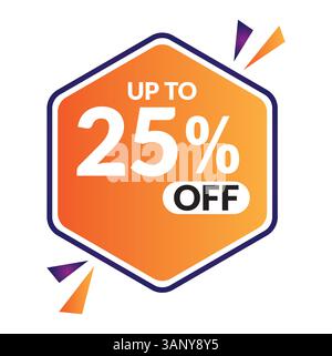 Banner con sconto del 50% sugli sconti. Prezzo dell'offerta scontata. Illustrazione dell'adesivo Vector Modern. Illustrazione Vettoriale