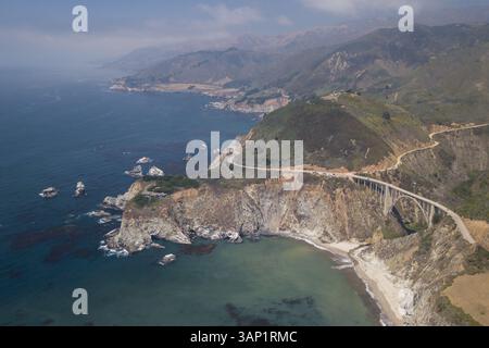 Vista aerea del ponte Bixby Creek. Foto Stock