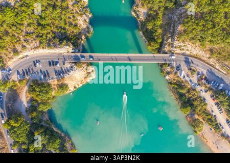 Vista aerea del grande canyon del Verdon, Provenza, Francia. Foto Stock