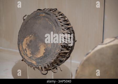 Un Tumudu di Phulbani. Strumenti musicali tradizionali odia. Foto Stock