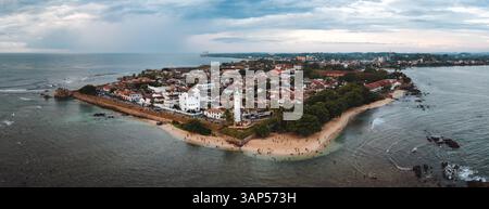 Vista panoramica aerea del forte olandese di Galle nello Sri Lanka. Foto Stock