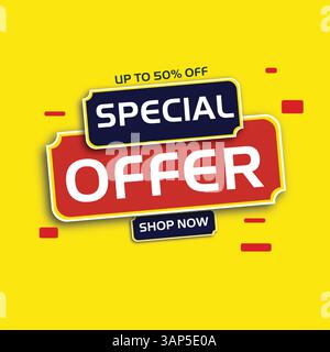 Offerta speciale moderna con design promozionale Illustrazione Vettoriale