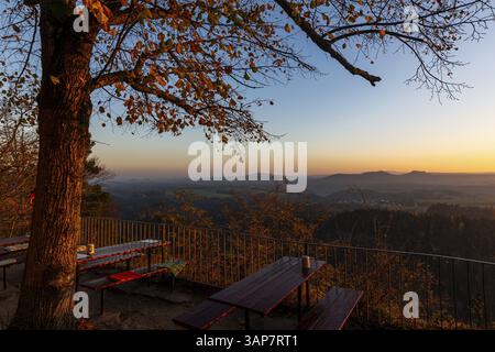Impressioni autunnali dalla Svizzera sassone Foto Stock