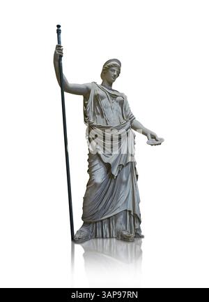 Statua romana della dea era. Metà II secolo d.C. copia romana di una precedente statua greca della scuola di Fidia, V secolo a.C. Sala rotonda del P Foto Stock
