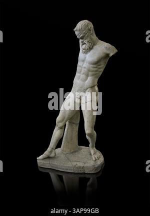 Statua romana di Marsia, II secolo a.C. copia di un originale in bronzo dell'Acropoli attribuito allo scultore greco Myron circa 440 a.C. Scavato da Foto Stock