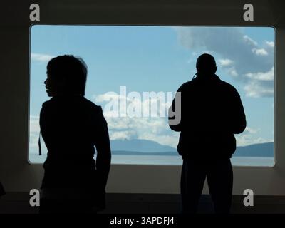 3 giugno 2009 - victoria, Stati Uniti - passeggeri su un traghetto pubblico nella Columbia Britannica (immagine di credito: © David H. Wells/ZUMAPRESS.com) Foto Stock