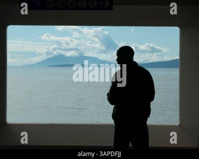 3 giugno 2009 - victoria, Stati Uniti - passeggeri su un traghetto pubblico nella Columbia Britannica (immagine di credito: © David H. Wells/ZUMAPRESS.com) Foto Stock