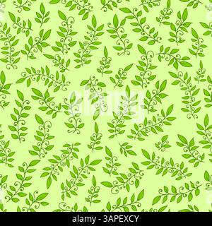 Il motivo floreale senza cuciture fa fiorire la natura sullo sfondo testurizzato del giardino estivo Illustrazione Vettoriale