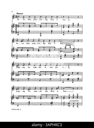 La cover della composizione musicale "in the Parlor with the Lamp Turned Low" di Dorothy Jardon, con testi di Edward Madden. Presenta il numero di targa F.F.F.& H.112, insieme a un estratto di "Waiting at the Church" sul retro di copertina. L'immagine digitale potrebbe non riflettere con precisione il colore originale. Foto Stock