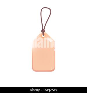 prezzo del tag dello shopping online vettore di rendering 3d, buono sconto in contanti per uso futuro. Illustrazione Vettoriale