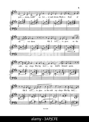 Copertina dello spartito "To the Queen of My Heart", cantata da Louise Phillips e Herbert Thorndike, catalogata come No. 2 in e, targa numero P. & H. 117. La copertina posteriore contiene un album di canzoni di Pitt & Hatzfeld. Foto Stock