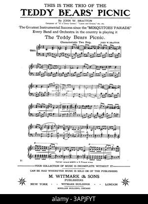 "Be True, Dear Heart" da "Beautiful Songs by Annie Andros Hawley", pubblicato da M.W. & Sons, numero di targa 8294. La copertina posteriore presenta "The Teddy Bears picnic" di John W. Bratton. Il colore nelle immagini digitali può differire dall'originale, con una potenziale assenza di annotazione. Per informazioni sulle annotazioni, contattare Music Services. Foto Stock