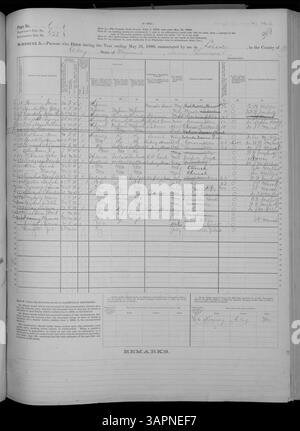 Il 1880 Mortality Schedule for Missouri copre le contee di Adair e Franklin, fornendo registrazioni di morti e cause. Fa parte della Missouri Historical Society Census Collection, volume 10, e offre dati storici e demografici vitali. Foto Stock