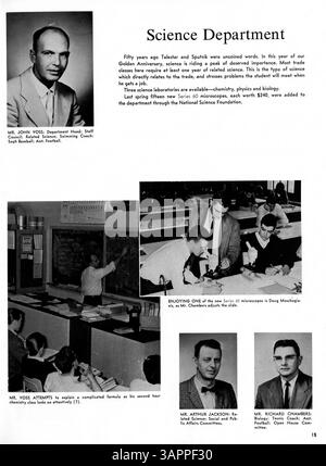 L'annuario professionale 1964, "Tradewind '64", mette in evidenza studenti, insegnanti, club, atletica leggera ed eventi dell'anno scolastico 1963-1964, incentrati sulla storia afroamericana. Foto Stock