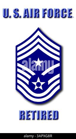 Il grado USAF di Command Chief Master Sergeant. Foto Stock