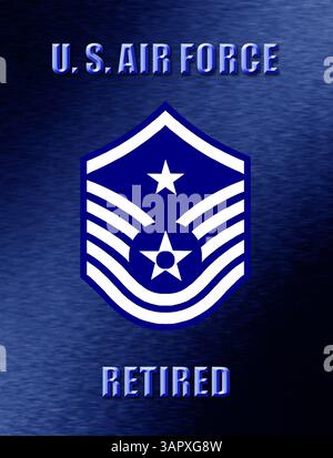 Il grado di Master Sergeant dell'Air Force nell'Air Force. Foto Stock