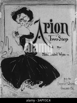 Un documento digitalizzato tenuto dal Dipartimento dei servizi musicali delle biblioteche dell'Università dell'Oregon, intitolato "Arion", che è nel dominio pubblico degli Stati Uniti. Il pezzo musicale è significativo in contesti storici e culturali. Foto Stock